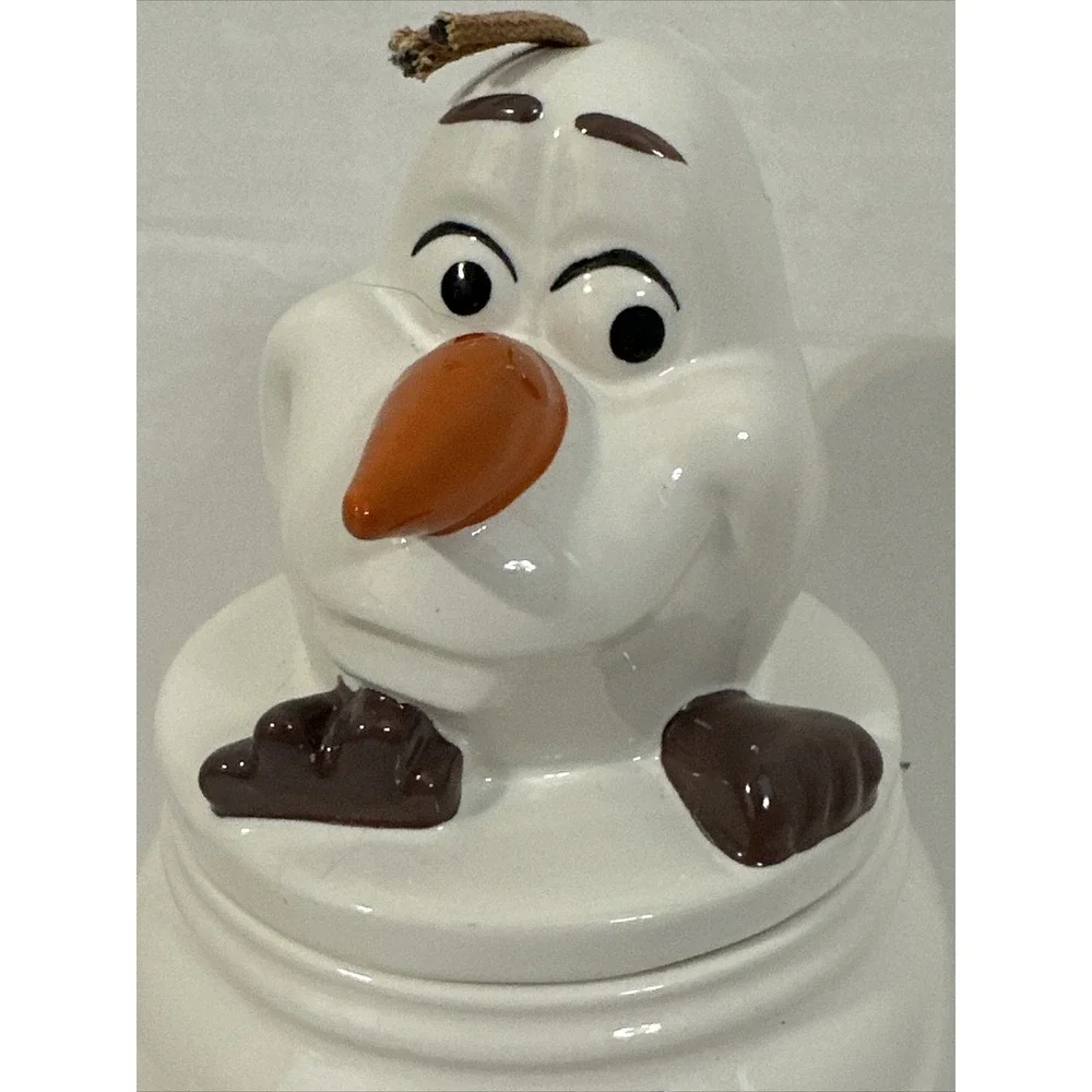 Rae Dunn Disney Frozen Olaf I Like Warm Hugs Ceramic Canister Cookie Jar White